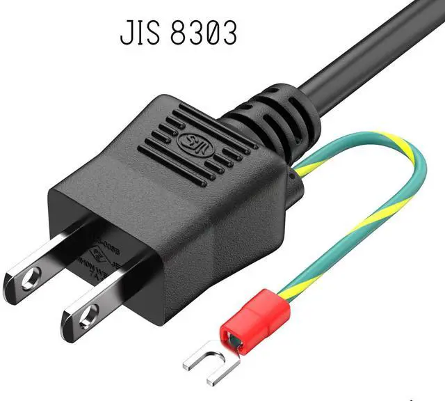 Alt view image 4 of 6 - CableLeader 6ft IEC-320-13 to JIS 8303 Japan Power Cord with Ground, 18AWG, 7A/125V, Black