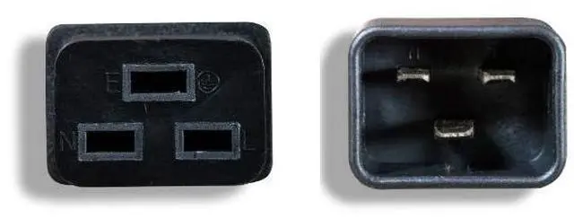 Alt view image 2 of 4 - Cable Leader 14AWG 15A 250V SJT Power Cord IEC320 C20 to IEC320 C19 (3 Feet)