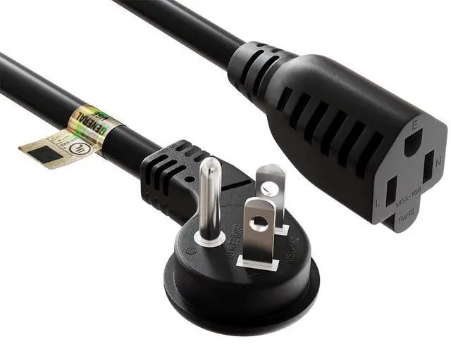 Main image of CableLeader 6ft Ultra Low Profile Power Extension Cord Cable NEMA 5-15P to NEMA 5-15R, UL Listed