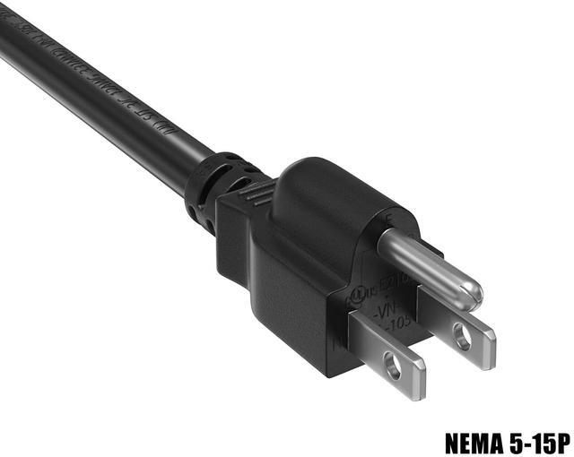 Alt view image 2 of 5 - CableLeader 8ft 14 AWG 15A 125V Power Cord Cable NEMA 5-15P to IEC320 C15, UL Listed