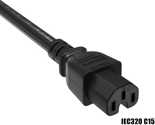 Alt view image 3 of 5 - CableLeader 8ft 14 AWG 15A 125V Power Cord Cable NEMA 5-15P to IEC320 C15, UL Listed