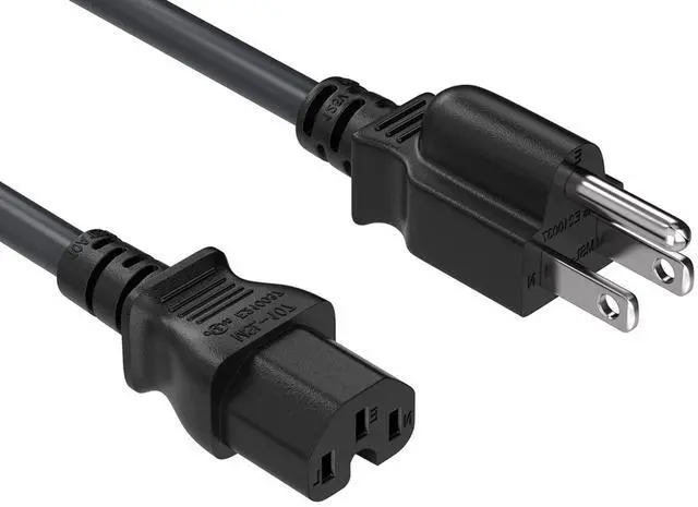 Main image of CableLeader 2ft 14 AWG 15A 125V Power Cord Cable NEMA 5-15P to IEC320 C15, UL Listed