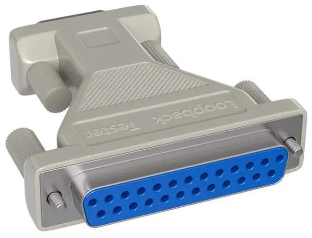 Alt view image 2 of 5 - CableLeader DB9 Female to DB25 Female Serial Loop Back Tester, Serial Loopback Adapter for Serial Port Diagnostics and Troubleshooting, RS-232 Serial Gender Changer, Modem Adapter, 1PC