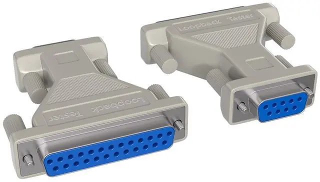 Alt view image 4 of 5 - CableLeader DB9 Female to DB25 Female Serial Loop Back Tester, Serial Loopback Adapter for Serial Port Diagnostics and Troubleshooting, RS-232 Serial Gender Changer, Modem Adapter, 1PC