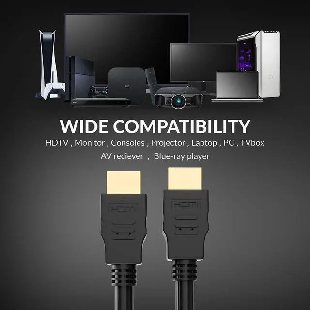 Alt view image 3 of 5 - Cable Leader High Speed HDMI Cable with Ethernet 28 AWG (3 Foot (1 Pack))