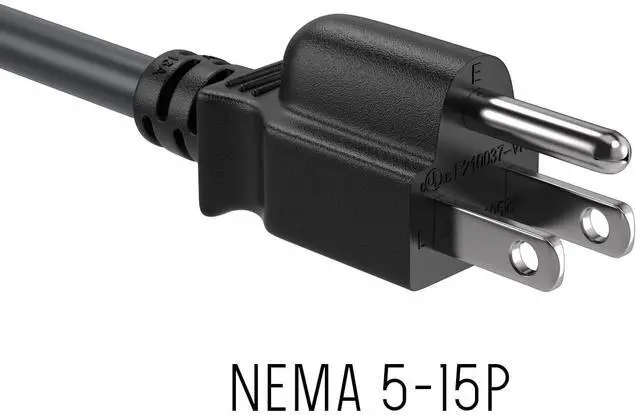 Alt view image 2 of 7 - CableLeader 6ft Extension Power Cord NEMA 5-15P to NEMA 5-15R 3 Prong Power Cable AC Power Cord, UL Listed, 16AWG, Black