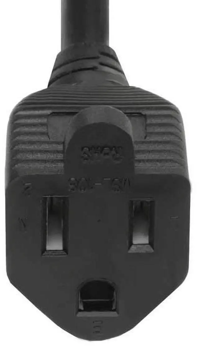 Alt view image 5 of 8 - SF Cable 1 feet 18 AWG Monitor Power Adapter Cord NEMA 5-15R to IEC320 C14