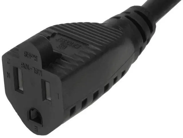 Alt view image 8 of 8 - SF Cable 1 feet 18 AWG Monitor Power Adapter Cord NEMA 5-15R to IEC320 C14