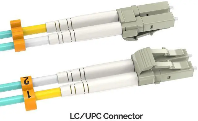 Alt view image 3 of 5 - Cable Leader 10m(33ft) OM4 LC to LC Fiber Optic Patch Cable, Multimode Duplex 50/125, Corning, 10G/40G/100G, LSZH, Aqua
