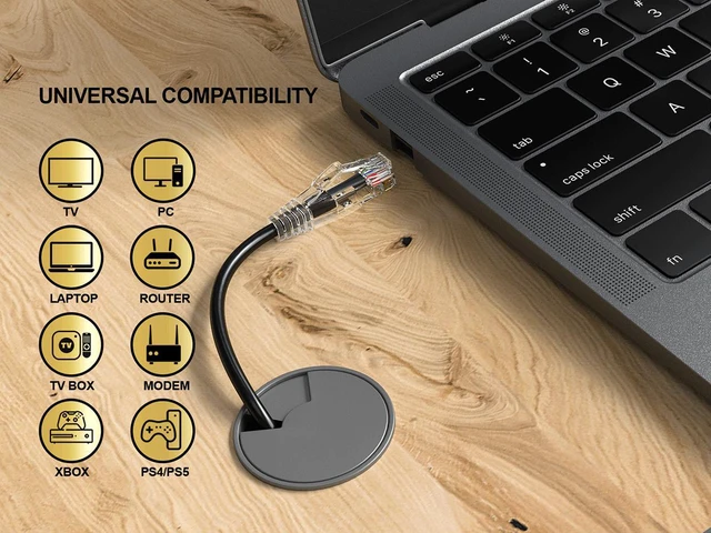 Alt view image 5 of 6 - Cable Leader 1ft Cat6a Ethernet Cable / Slim High Speed LAN Patch Cable, 10 Gigabit RJ45, 500MHz 28AWG Bare Copper UTP, Black, for Patch Panel, Server Rack & Data Center