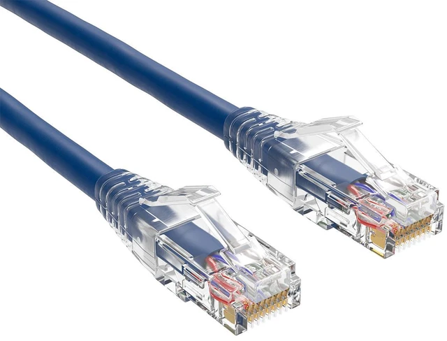 Main image of Cable Leader 5ft Cat6 Ethernet Cable / High Speed LAN Patch Cable, 1 Gigabit RJ45, 550MHz 24AWG Bare Copper UTP, Blue, for Home, Office, Gaming & Router