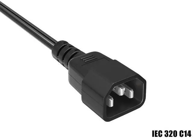 Alt view image 2 of 6 - Cable Leader 6ft IEC C14 to IEC C7 Notebook Power Cord, 18 AWG, Black - Figure-8 AC Cord for Laptop, Printer & Electronics