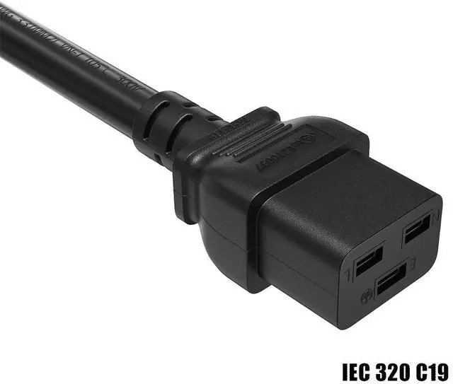Alt view image 3 of 6 - Cable Leader 4ft IEC C20 to C19 Heavy Duty Power Extension Cord, 12 AWG SJT 20A/250V, Black - Server Rack PDU Jumper Extension Cable, IEC 60320, UL Listed
