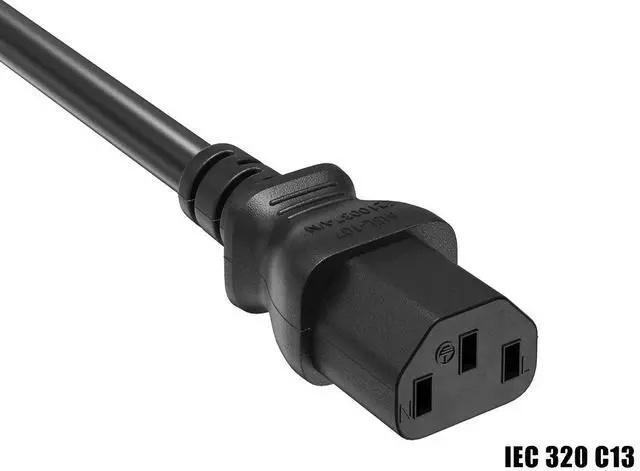 Alt view image 3 of 5 - Cable Leader 8ft IEC C20 to C13 Heavy Duty Power Extension Cord, 14 AWG SJT 15A/250V, Black - Server Rack PDU Jumper Extension Cable, IEC 60320, UL Listed