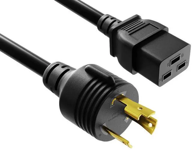Main image of Cable Leader 6ft NEMA NEMA 5-15P to C13 Heavy Duty Power Cord, 12 AWG SJT 20A/125V, Black - PC, Monitor & Computer AC Power Cord, UL Listed