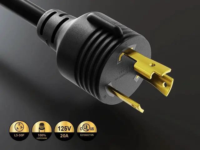Alt view image 2 of 6 - Cable Leader 6ft NEMA NEMA 5-15P to C13 Heavy Duty Power Cord, 12 AWG SJT 20A/125V, Black - PC, Monitor & Computer AC Power Cord, UL Listed