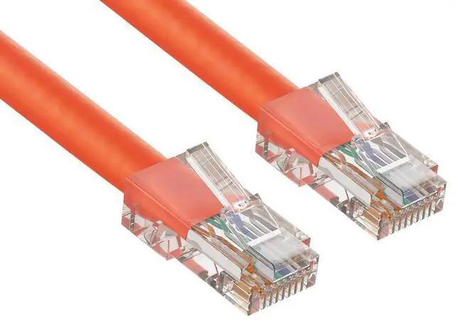 Main image of Cable Leader 10ft Cat6 Non-Booted Ethernet Cable / LAN Patch Cable, 1 Gigabit RJ45, 550MHz 24AWG Bare Copper UTP, Orange, for Patch Panel, Data Center & High-Density