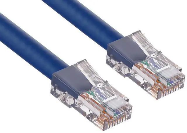 Main image of Cable Leader 100ft Cat5e Non-Booted Ethernet Cable / LAN Patch Cable, 1 Gigabit RJ45, 350MHz 24AWG Bare Copper UTP, Blue, for Patch Panel, Data Center & High-Density