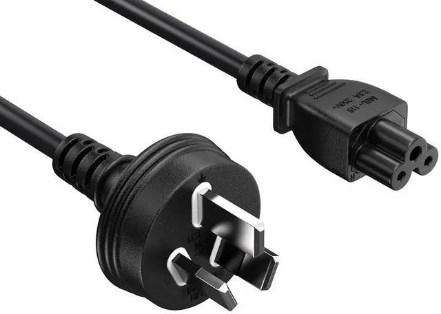 Main image of Cable Leader 6ft AS3112 to C5 Laptop Power Cord, 18 AWG, Black - Australia/NZ Cloverleaf AC Cord for Notebook & Electronics