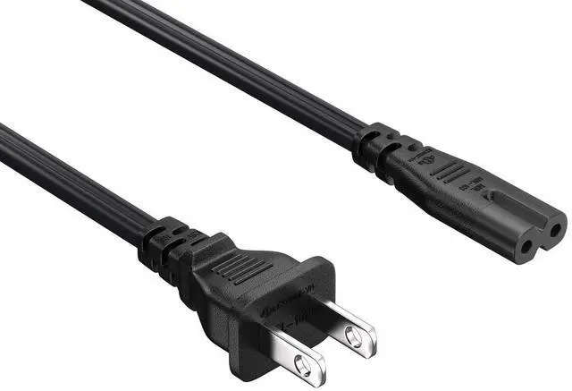 Main image of Cable Leader 15ft NEMA 1-15P to IEC C7 Notebook Power Cord, 18 AWG, Black - Figure-8 2-Prong AC Cord for Laptop, Printer & Electronics