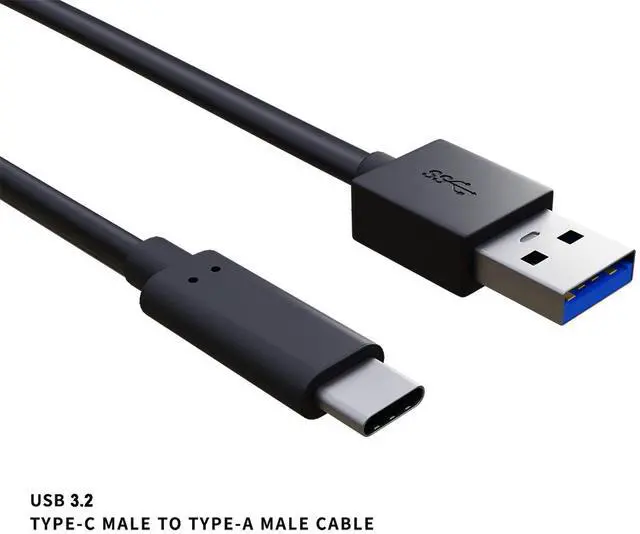 Main image of Cable Leader 6.6ft (2m) USB C to USB A Cable 10Gbps, USB 3.2 Gen 2 Type C to Type A Data Cable Fast Charging Cord, Black - for SSD Enclosure, Android Auto, Samsung Galaxy Phone, Tablet & Laptop