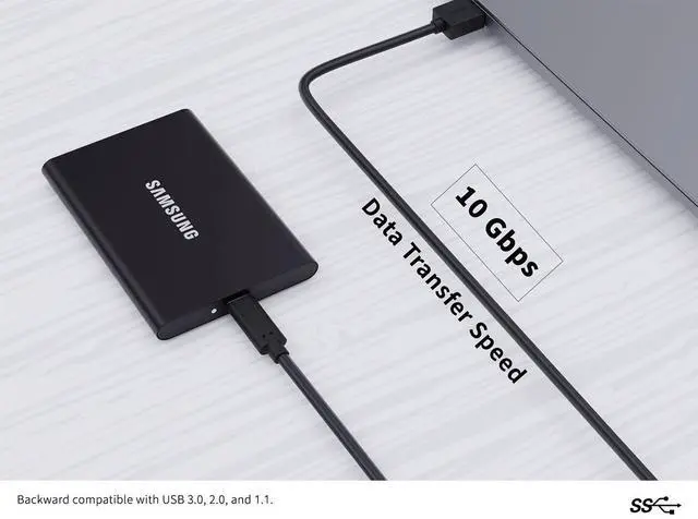 Alt view image 5 of 6 - Cable Leader 6.6ft (2m) USB C to USB A Cable 10Gbps, USB 3.2 Gen 2 Type C to Type A Data Cable Fast Charging Cord, Black - for SSD Enclosure, Android Auto, Samsung Galaxy Phone, Tablet & Laptop