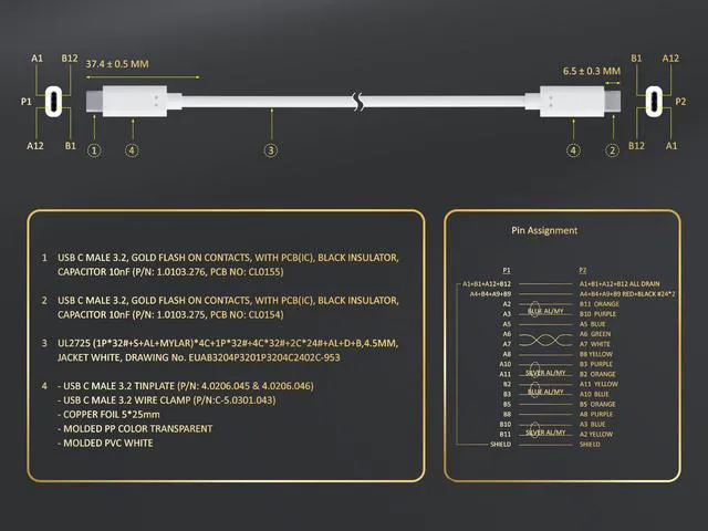 Alt view image 5 of 5 - Cable Leader 3.3ft (1m) USB C to USB C Cable 10Gbps, USB 3.2 Gen 2 Type-C Data Cable, 60W PD Fast Charging, E-Marker, 4K Video, White - for MacBook, iPhone, iPad, Samsung Galaxy & SSD