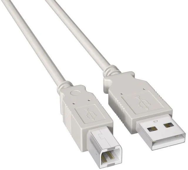 Main image of Cable Leader 10ft USB Printer Cable, USB 2.0 Type A Male to B Male Cord, 480Mbps Double-Shielded, White - USB A to B Cable for HP Canon Epson Brother Printer, Scanner, MIDI Keyboard & DAC