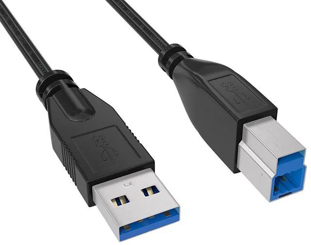 Main image of Cable Leader 3ft USB 3.0 Printer Cable, SuperSpeed USB Type A Male to Type B Male Cord, 5Gbps, Black - USB A to B Cable for Printer, Scanner, Docking Station & External Hard Drive Enclosure
