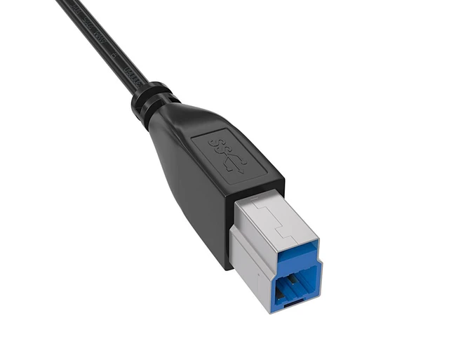 Alt view image 3 of 5 - Cable Leader 3ft USB 3.0 Printer Cable, SuperSpeed USB Type A Male to Type B Male Cord, 5Gbps, Black - USB A to B Cable for Printer, Scanner, Docking Station & External Hard Drive Enclosure