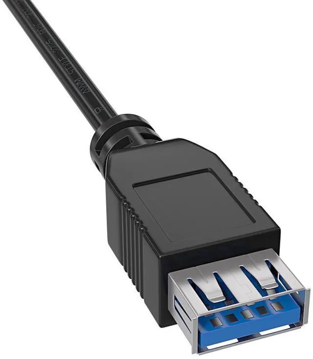 Alt view image 2 of 6 - Cable Leader 1ft USB 3.0 Extension Cable, SuperSpeed Type A Male to Female Extender Cord, 5Gbps, Black - for Webcam, Printer, Keyboard, Flash Drive, VR Headset & External Hard Drive