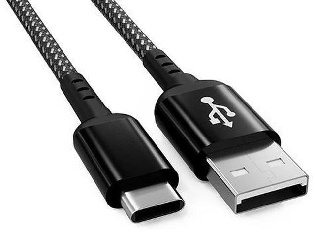 Main image of Cable Leader 3.3ft (1m) USB A to USB C Cable, Nylon Braided USB 2.0 Type-A to Type-C Charging Cable, 480Mbps 3A Fast Charge, Black - for Samsung Galaxy, Google Pixel, Tablet & USB-C Devices