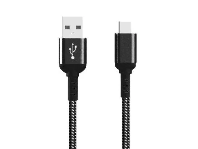 Alt view image 2 of 4 - Cable Leader 3.3ft (1m) USB A to USB C Cable, Nylon Braided USB 2.0 Type-A to Type-C Charging Cable, 480Mbps 3A Fast Charge, Black - for Samsung Galaxy, Google Pixel, Tablet & USB-C Devices