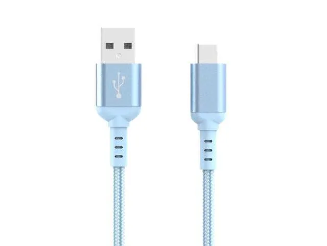 Alt view image 2 of 4 - Cable Leader 6.6ft (2m) USB A to USB C Cable, Nylon Braided USB 2.0 Type-A to Type-C Charging Cable, 480Mbps 3A Fast Charge, Blue - for Samsung Galaxy, Google Pixel, Tablet & USB-C Devices