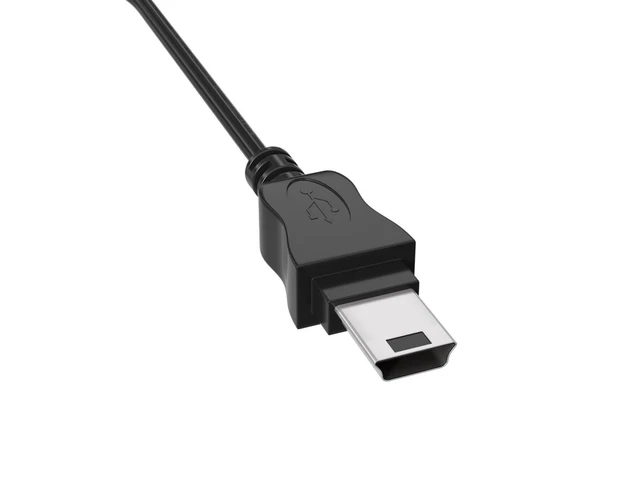 Alt view image 3 of 5 - Cable Leader 1ft Mini USB Cable, USB 2.0 Type A Male to Mini B 5-Pin Male Cord, 480Mbps, Black - for Dash Cam, GPS, Digital Camera, PS3 Controller & MP3 Player