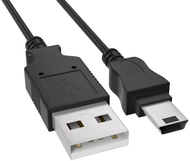 Main image of Cable Leader 6ft Mini USB Cable, USB 2.0 Type A Male to Mini B 5-Pin Male Cord, 480Mbps, Black - for Dash Cam, GPS, Digital Camera, PS3 Controller & MP3 Player
