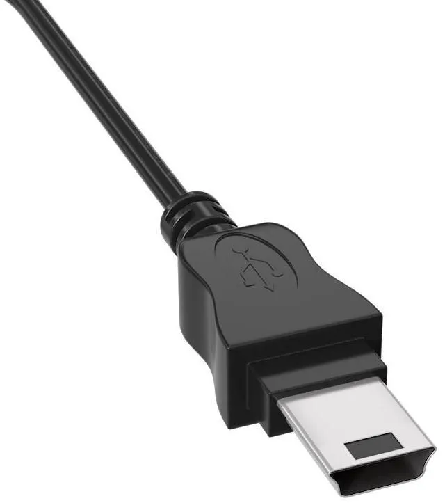 Alt view image 3 of 5 - Cable Leader 6ft Mini USB Cable, USB 2.0 Type A Male to Mini B 5-Pin Male Cord, 480Mbps, Black - for Dash Cam, GPS, Digital Camera, PS3 Controller & MP3 Player
