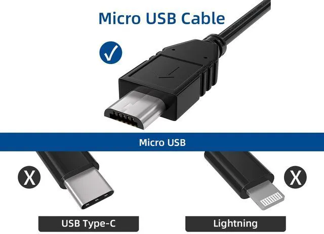Alt view image 4 of 5 - Cable Leader 6ft Micro USB Cable, USB 2.0 Type A Male to Micro B Male Charging and Data Cord, 480Mbps, Black - for Android Phone, Tablet, Camera, Power Bank & Bluetooth Speaker