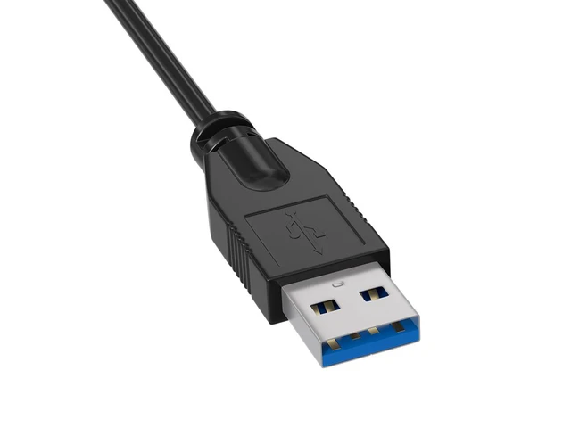 Alt view image 2 of 4 - Cable Leader 8ft USB 3.0 Panel Mount Extension Cable, SuperSpeed Type A Male to Female Cord with Mounting Flange, 5Gbps, Black - for Enclosure, Kiosk, Dashboard & Server Rack