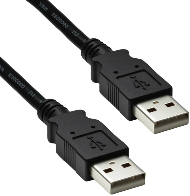 Main image of Cable Leader 3ft USB 2.0 A to A Cable, Type A Male to Male Cord, 480Mbps Double-Shielded, Black - for Hard Drive Enclosure, DVR, Set-Top Box, KVM Switch & Industrial Equipment