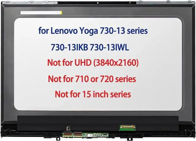 Main image of NUOLAISUN 5D10Q89746 Screen Replacement for Lenovo Yoga 730-13IKB 730-13 730-13IWL 81CT 81JR LCD LED 13.3" Display Touch Screen Digitizer (1920x1080)