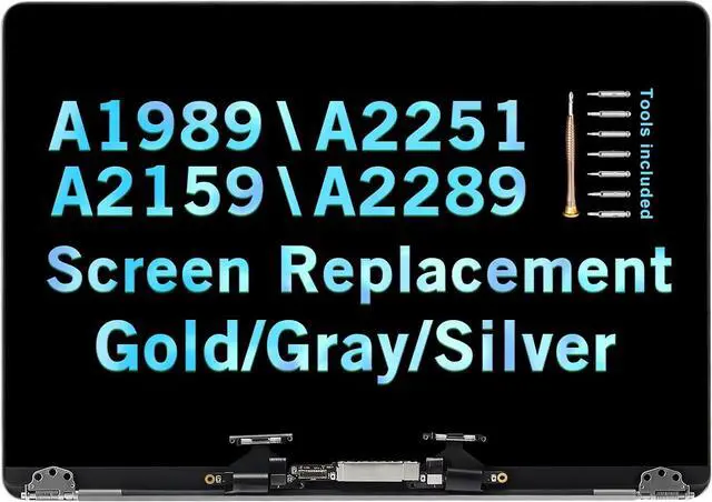 Main image of 13" LCD Replacement for MacBook Pro A2289 A2159 A1989 A2251 EMC 3214 EMC 3358 3348 3456 3301 True Tone 2018 to 2020 Display Full LCD Screen Complete Top Assembly (Space Gray)