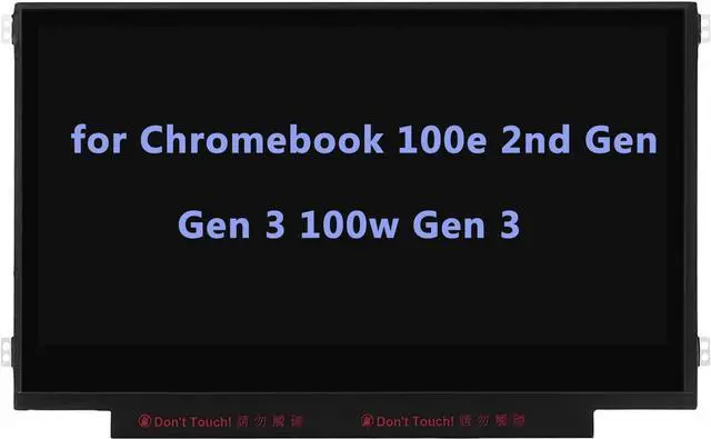 Main image of 11.6" Screen Replacement for Lenovo 100e Chromebook 2nd Gen/Gen 3 100w Gen 3 81QB 81M8 81MA 82Q3 82J7 82J8 82UY 82V0 82HY 82J0 LCD LED Display Panel 1366x768 30 Pin (Side Brackets Non Touch)