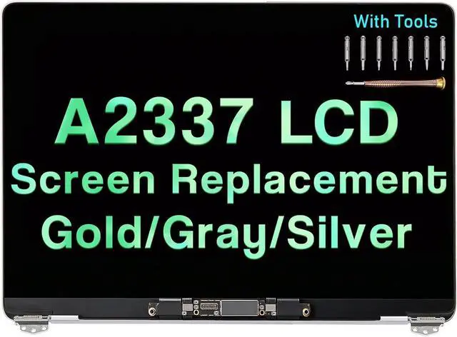 Main image of Screen Replacement for MacBook Air M1 A2337 2020 2021 13" EMC 3598 MGN63 MGN93 MGND3 MGN73 MGNA3 MGNE3 LCD Display Assembly Kit (Silver)