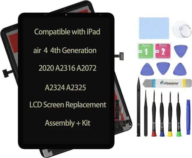 Main image of NUOLAISUN 10.9" LCD Touch Screen Replacement for iPad air 4 4th Gen Generation 2020 A2324 A2316 A2325 A2072 Display LCD Digitizer Assembly + Glass + Repair Kit