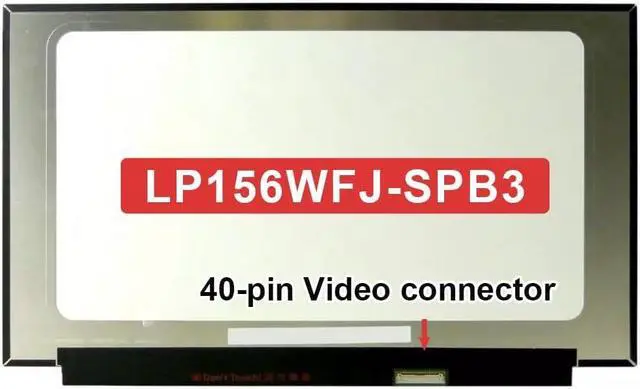 Main image of LCD Screen Replacement for LP156WFJ-SPB3 LP156WFJ(SP)(B3) LP156WFJ-SPB1 LP156WFJ(SP)(B1) LGD06D1 LGD0738 15.6" Display Panel FHD 1080P 40 Pins 120Hz Non-Touch