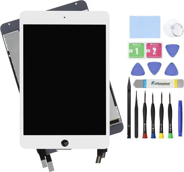 Main image of 7.9" LCD Screen Replacement for iPad mini 4 A1538 A1550 Display LCD Assembly and Glass Touch Digitizer Premium Repair Kit + Sleep/Wake Sensor (White)