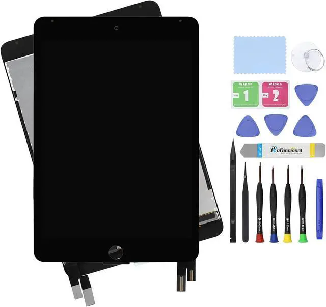 Main image of NUOLAISUN 7.9" LCD Screen Replacement for iPad Mini 4 A1538 A1550 Display LCD Assembly and Glass Touch Digitizer Premium Repair Kit + Sleep/Wake Sensor (Black)