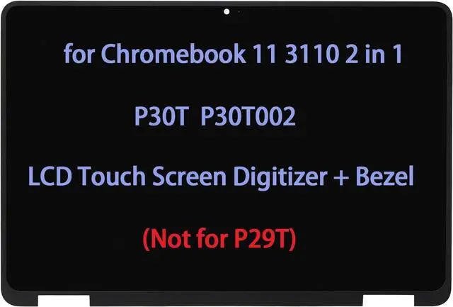 Main image of Screen Replacement for Dell Chromebook 11 3110 2 in 1 P30T P30T002 LCD Touch Screen Digitizer Bezel Assembly 11.6" HD