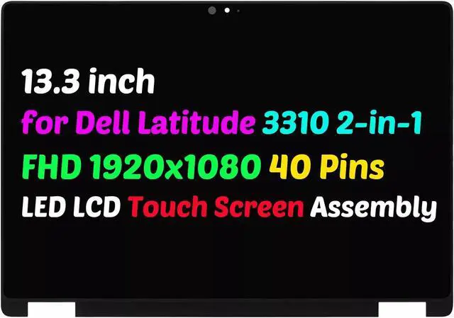 Main image of for Dell Latitude 3310 2-in-1 Laptops 13.3" FHD 135WG Lcd Touch Screen w/ Bezel